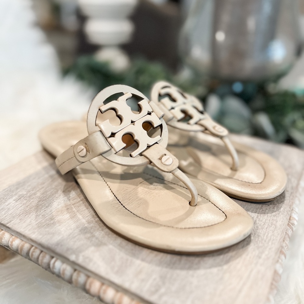 Tory Burch Miller Leather Sandals Size 7.5